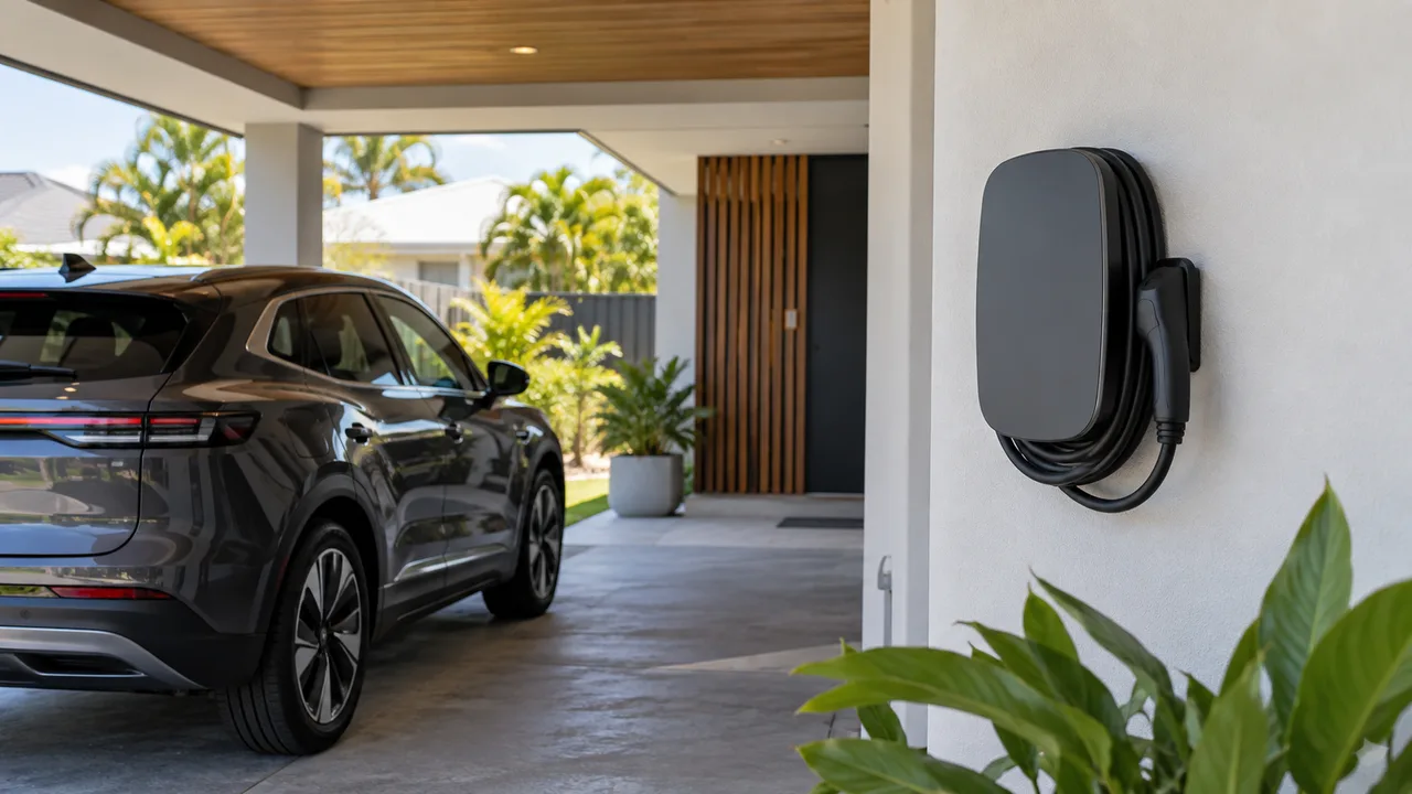 Closed equipment for EV charger installation Brisbane homes